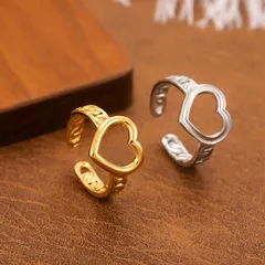 Novelty Irregular Open Ring For Women In Titanium Steel With Electroplated Gold Plating 3