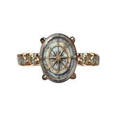 Ocean Pattern Gold Alloy Ring For Women With Zircon Inlay, Elegant And Stylish Jewelry 4