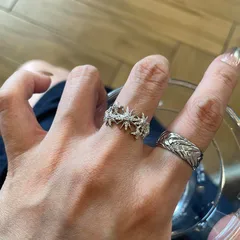 Starburst Open Ring For Women In Copper With Silver Finish 4