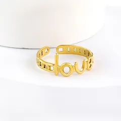 Open Rings For Women In Metal With 18K Real Gold Electroplated Finish, Available In Gold 4