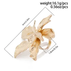 Original Design Simple Style Classic Style U Shape Solid Color Alloy Plating Women's Rings 5