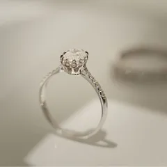Oval Adjustable Ring For Women In Copper With 18K Real Gold Plated Electroplated Finish Featuring Moissanite Inlay 4