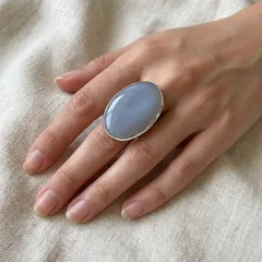 Oval Agate Open Ring For Women Featuring Waterproof Non Tarnish Craftsmanship 4