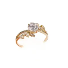 Oval Copper Ring For Women With Electroplated Gold Plating Process 4