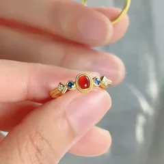 Oval Copper Ring For Women With Electroplated Gold Plating, Retro Style Perfect For Summer