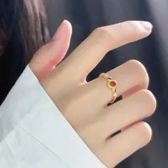 Oval Copper Ring For Women With Electroplated Gold Plating, Retro Style Perfect For Summer 3