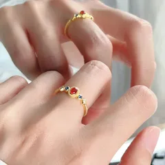 Oval Copper Ring For Women With Electroplated Gold Plating, Retro Style Perfect For Summer 4