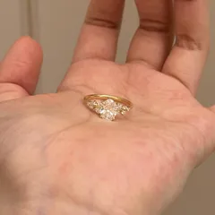 Luxurious Oval Open Ring For Women In Electroplated Copper With Zircon Inlay 2