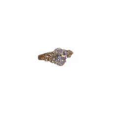 Luxurious Oval Open Ring For Women In Electroplated Copper With Zircon Inlay 5