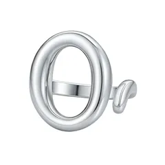 Oval Open Ring For Unisex In Silver Copper Featuring Electroplated Finish 3
