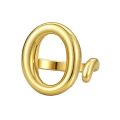 Oval Open Ring For Unisex In Silver Copper Featuring Electroplated Finish 4