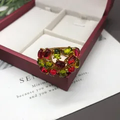 Oval Ring For Adults Made Of Alloy With 18K Real Gold Plated Coating 0.01µm Featuring Resin Inlay 2