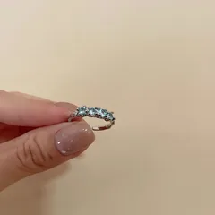 Pentagram Open Ring For Women In Alloy With Rhinestones, Featuring 0.03µm Coating Thickness And Asymmetrical Design 4