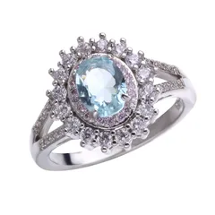 Pink Crystal Diamond Ring Women's Fashion Geometric Pattern Alloy Jewelry Engraved Green Topaz Color Gemstone Ladies Ring 2