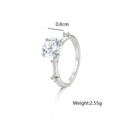 XUPING Platinum Plated Flowers Ring For Women With Zirconia Inlay, 1 Piece, Featuring 0.01µm Coating Thickness 2