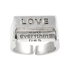 Punk Streetwear Letter Alloy Unisex Open Rings 5