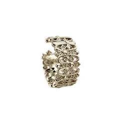 Punk Style Flowers Ring For Women In Gold Copper With PVD Coated Golden Plated Finish 5
