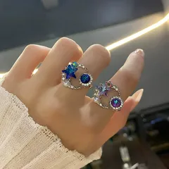 Sweet Purple Butterfly Open Ring For Women In Alloy With Zircon Inlay, Featuring Electroplated Finish 4