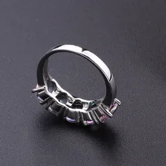 Rainbow Rings For Women Featuring Electroplated Alloy With Zircon Inlay 4