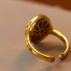 Red Eye Open Ring Set With Diamonds Women's Jewelry Vintage Style Gift 4