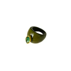 Resin Geometric Colorful Zircon Ring Simple Round Diamond Micro Pave Wedding Ring Unisex Resin Ring Jewelry 5