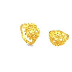 Retro Alloy Flowers Ring For Women Featuring Elegant Design And Vintage Charm 5