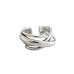 Retro Copper Knot Ring For Women Featuring Weave Craft Design 5
