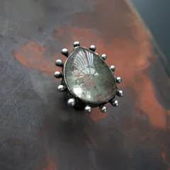Retro Exaggerated Gem Ring For Women Geometric Pattern Alloy Simple Style Electroplated  Popular Ring 4