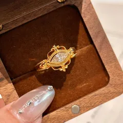 Retro Flowers Ring For Women In Electroplated Copper, Perfect For Summer Wear 2