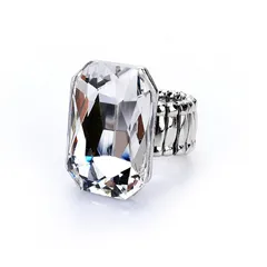 Retro Geometric Unisex Alloy Ring Featuring Inlay Artificial Gemstones For A Stylish Look 3