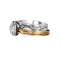 Retro Alloy Ring For Animal Zodiac Featuring Inlay Artificial Gemstones, 1 Piece, Detailed Design 5
