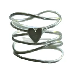 Retro Geometric Silver Alloy Ring For Women With Electroplated Finish 4