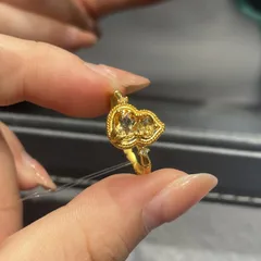Retro Style Gourd Open Ring For Women In Copper With Zircon Inlay, Perfect For Spring 4