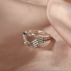 Retro Geometric Halloween Ring For Unisex, Electroplated Alloy Design, Perfect Festival Accessory 4