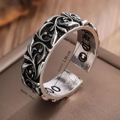 Retro Heart Shape Ring For Unisex Featuring Antique Silver Plated Electroplated Alloy In Silver 2