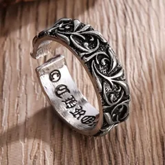 Retro Heart Shape Ring For Unisex Featuring Antique Silver Plated Electroplated Alloy In Silver 4