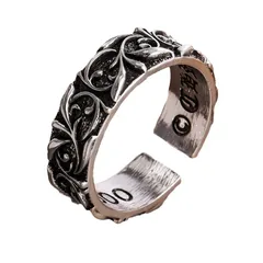 Retro Heart Shape Ring For Unisex Featuring Antique Silver Plated Electroplated Alloy In Silver 5