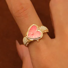 Retro Heart Shaped Couple Style Ring Unique Fashionable Elegant  Zinc Alloy Jewelry Accessory 3