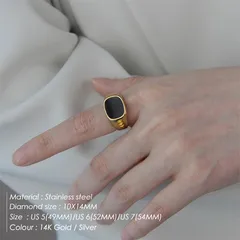 Retro Hong Kong Style Stainless Steel Ring Gold Plated Non-fading Finger Men's Fashion Temperament Titanium Steel Ring Ring Wholesale 2