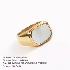 Retro Hong Kong Style Stainless Steel Ring Gold Plated Non-fading Finger Men's Fashion Temperament Titanium Steel Ring Ring Wholesale 5