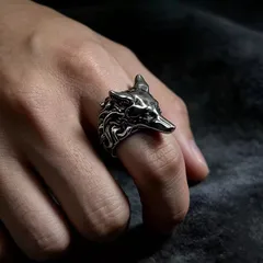 Retro Men's Wolf Ring For Style Featuring Electroplated Zinc Alloy Material