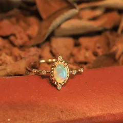 Retro Oval Copper Ring For Women With Electroplated Gold Plating And Zircon Inlay