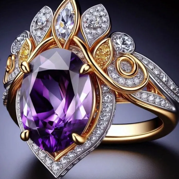 Retro Oval Gold Alloy Ring For Women Featuring Zircon Inlay, Elegant And Stylish Jewelry 4