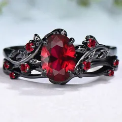 Retro Rose Ring For Unisex Featuring Electroplated Alloy With July Birthstone Ruby In Red