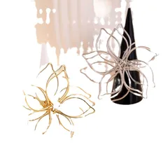 Retro Silver Alloy Flowers Ring For Unisex Featuring Elegant Design 5