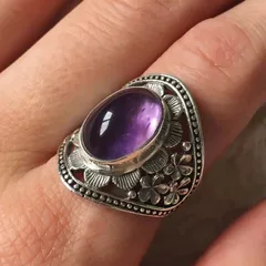 Retro Silver Alloy Flowers Ring For Unisex Featuring Elegant Design 3