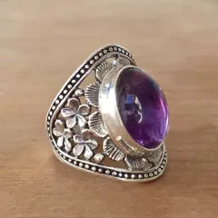 Retro Silver Alloy Flowers Ring For Unisex Featuring Elegant Design 4