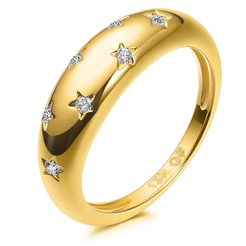 Retro Geometric Alloy Ring For Women With Rhinestones, 1 Piece Featuring Artificial Gemstones 5