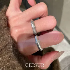 Retro Star Ring For Women In Alloy With Brushed Craft And Rhinestone Inlay 2