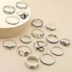 Fashion Geometric Gold Alloy Ring For Women Featuring Electroplated Design 2